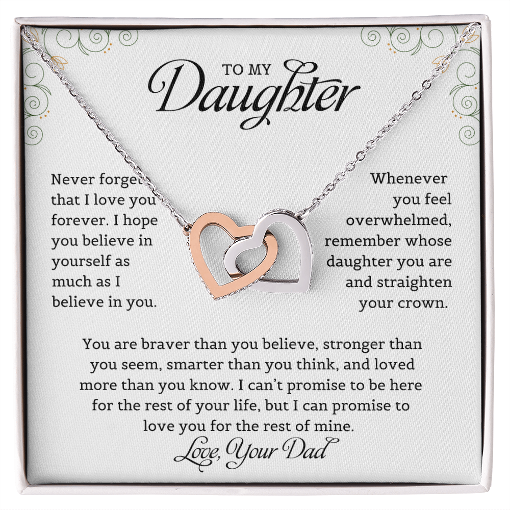 To My Daughter | Interlocking Hearts Necklace