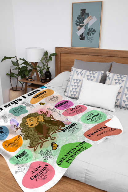 God Says I Am | Fleece Blanket